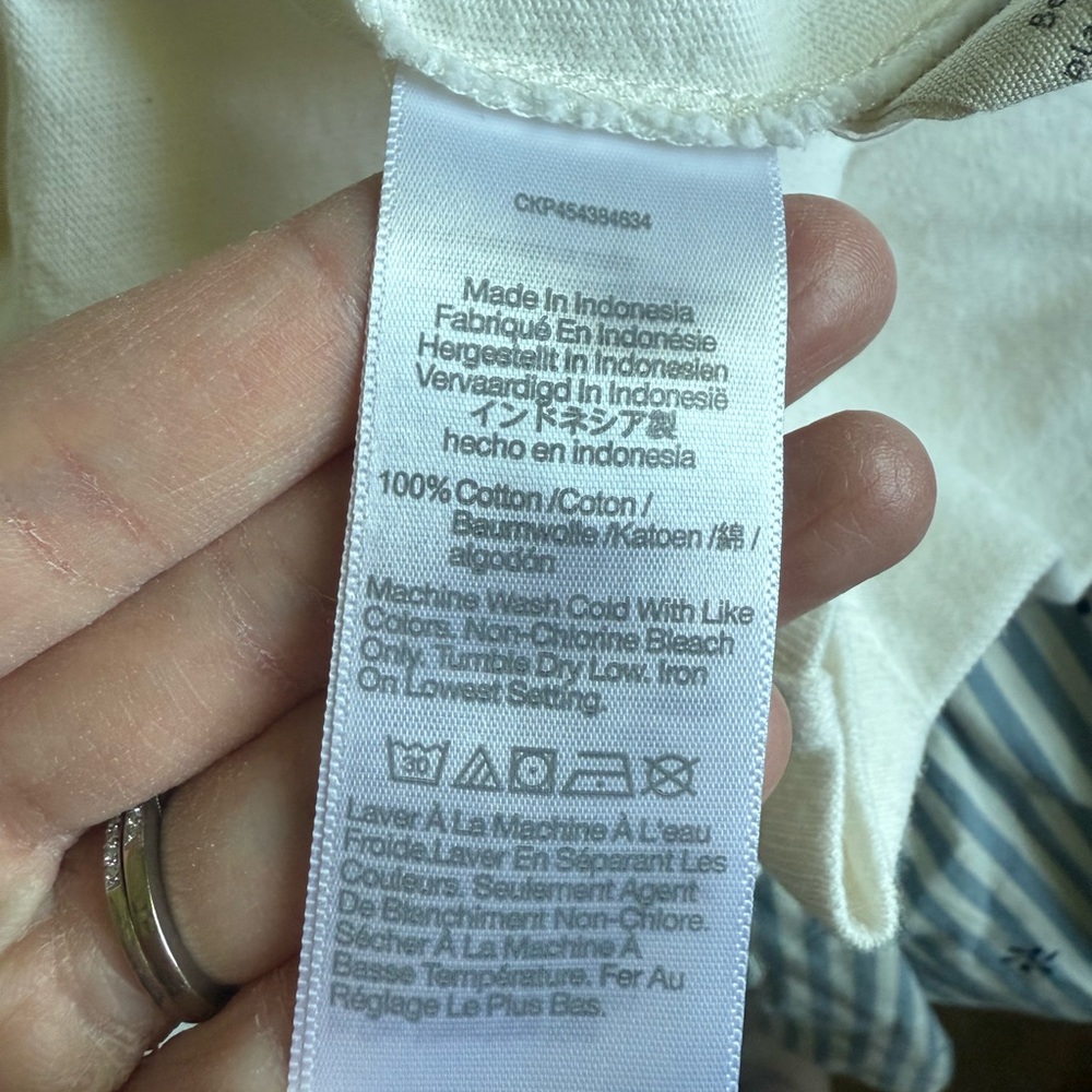 Madewell 100% Cotton Parkview Henley Tee Women’s Size Medium - Picture 9 of 9
